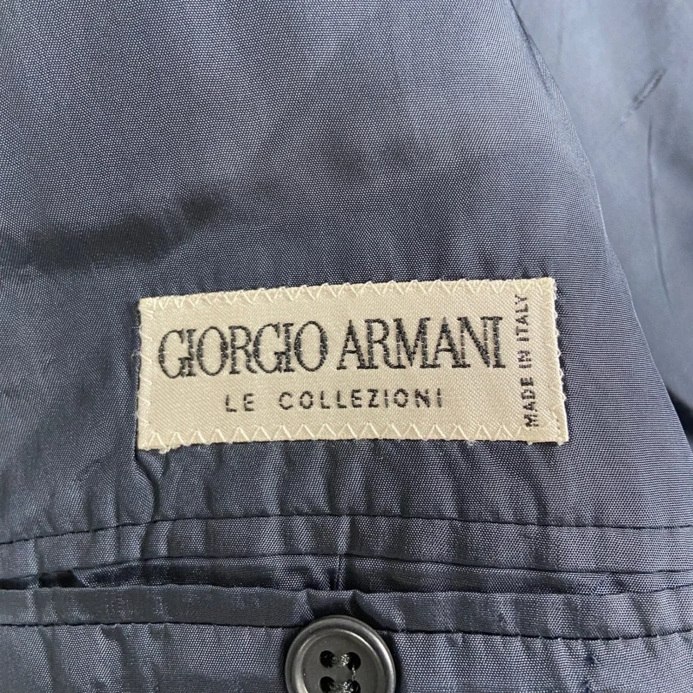 Giorgio Armani Le Collezioni Blazer Mens‎ 42R Black Wool Sport Coat Jacket Italy